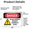Signmission Do Not Operate Without Guards In Place Danger Sign, Vinyl Decal, 10in W x 7in L, 2PK OS-2PACK-DS-D-710-L-1160 - alternate 3